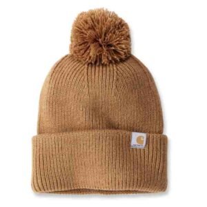 Knit Pom-Pom Cuffed Beanie