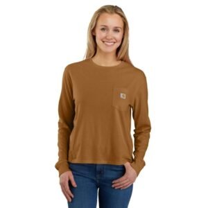 Relaxed Fit Lightweight Long-Sleeve Pocket T-Shirt