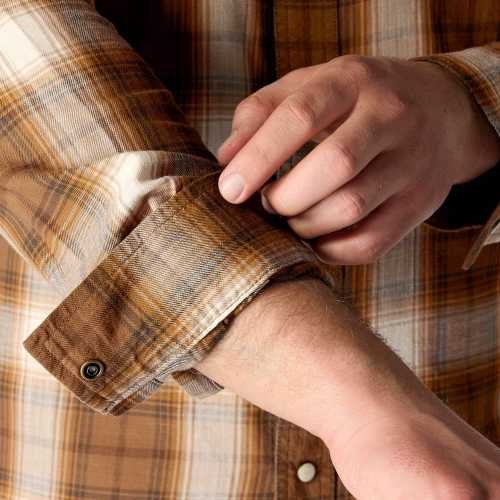Montana Rugged Flex? Relaxed Fit Lightweight Long-Sleeve Snap-Front Plaid Shirt - Image 6