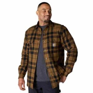 Relaxed Fit Flannel Sherpa-Lined Shirt Jac