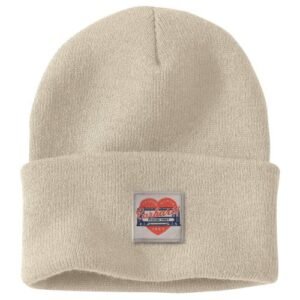 Knit Heart Patch Beanie